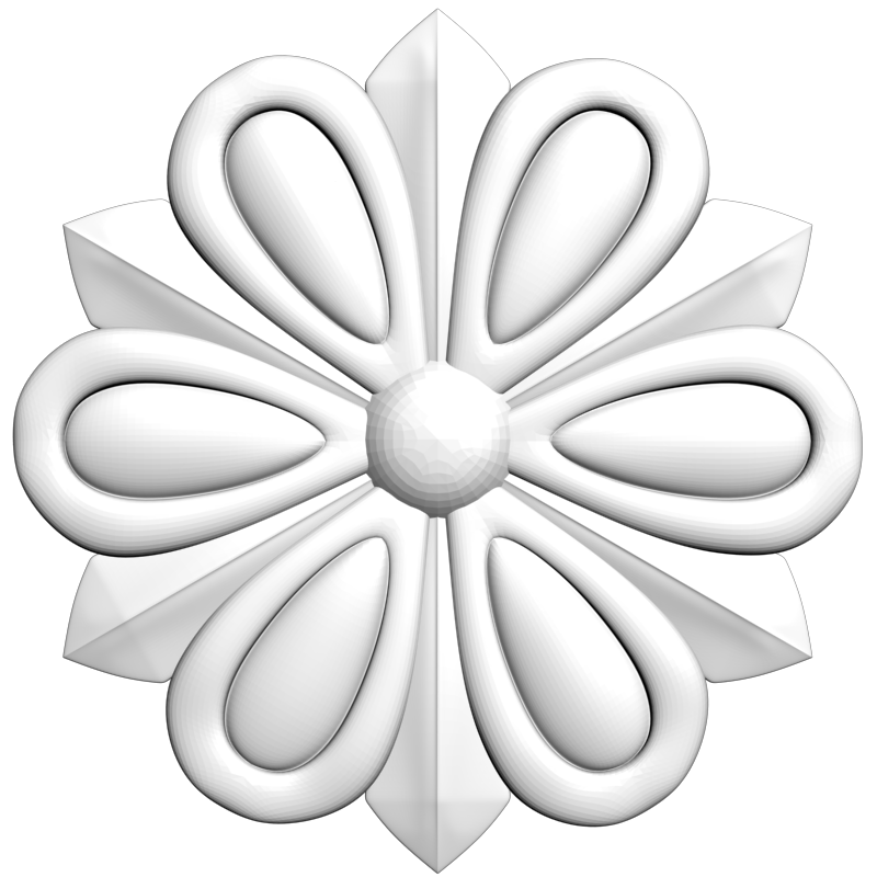 картинка Розетка резная D16-308 3D-STL.COM