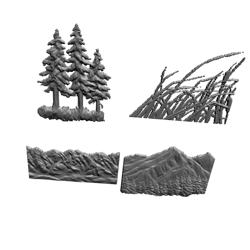 картинка Дерево. Набор №4 F4-014 3D-STL.COM