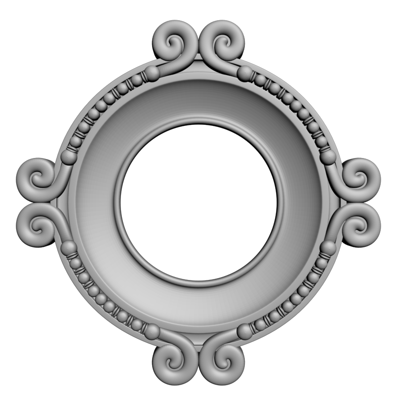 картинка Рама резная круглая D14-695 3D-STL.COM