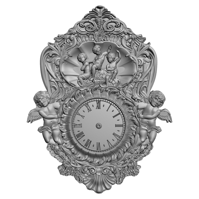 картинка Часы с ангелами P3-158 3D-STL.COM