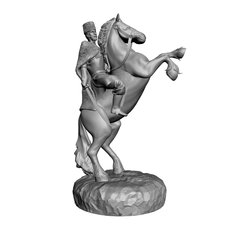 картинка Наездник на лошади L3-359 3D-STL.COM