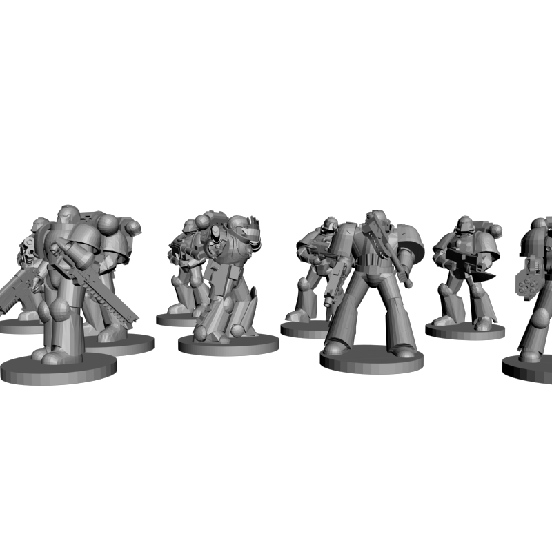 картинка Армия космических десантников Warhammer 2 PI1-507 3D-STL.COM
