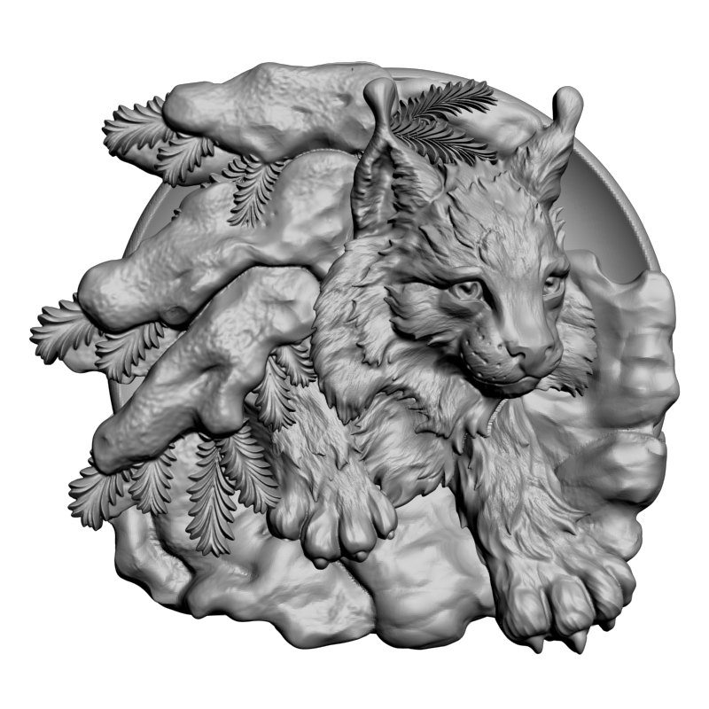 картинка Рысь D12-581 3D-STL.COM