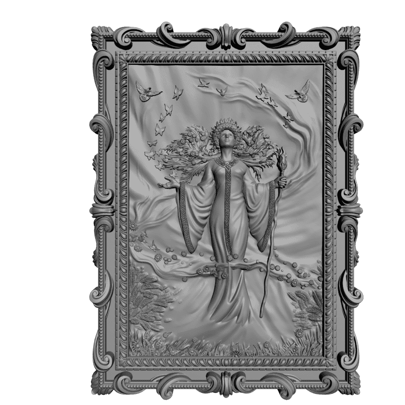 картинка Богиня Жива у славян D12-363 3D-STL.COM