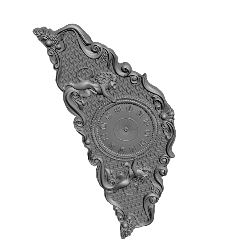 картинка Часы со львами P3-200 3D-STL.COM