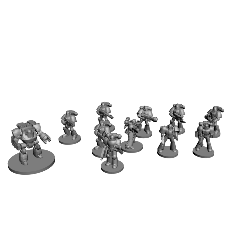 картинка Армия космических десантников Warhammer 2 PI1-507 3D-STL.COM