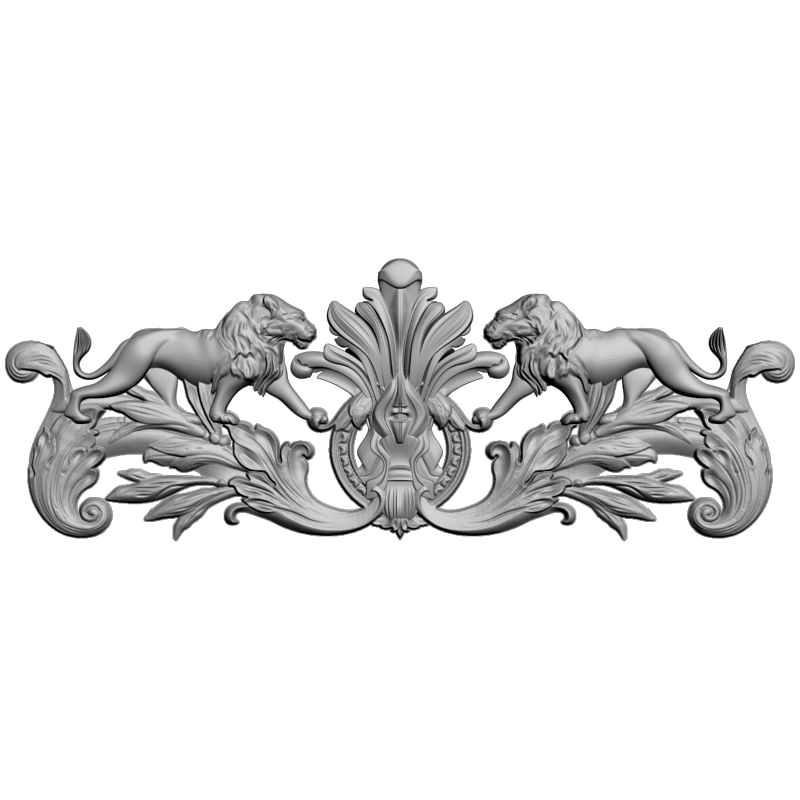 картинка Навершие со львами D3-210 3D-STL.COM