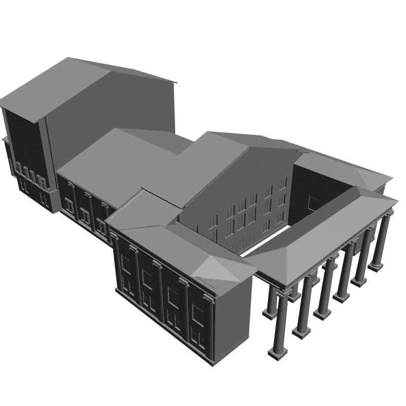 картинка Здание Филармогии H1-006 3D-STL.COM