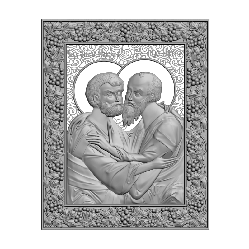 картинка Святые апостолы Петр и Павел не канонические V3-403 3D-STL.COM