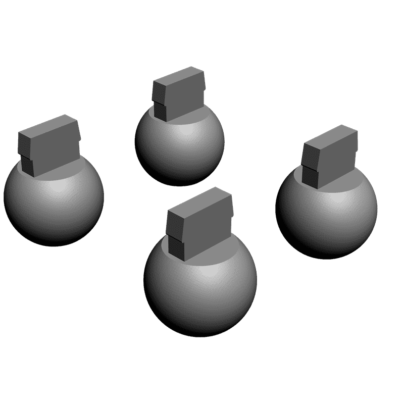 картинка Набор 4 детали Светильника H6-012 3D-STL.COM
