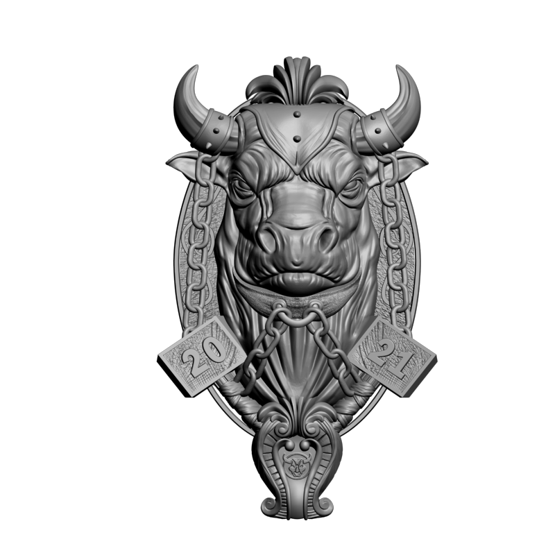 картинка Год быка 2021 RP4-028 3D-STL.COM
