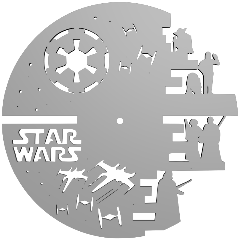 картинка Star Wars Clock P3-201 3D-STL.COM