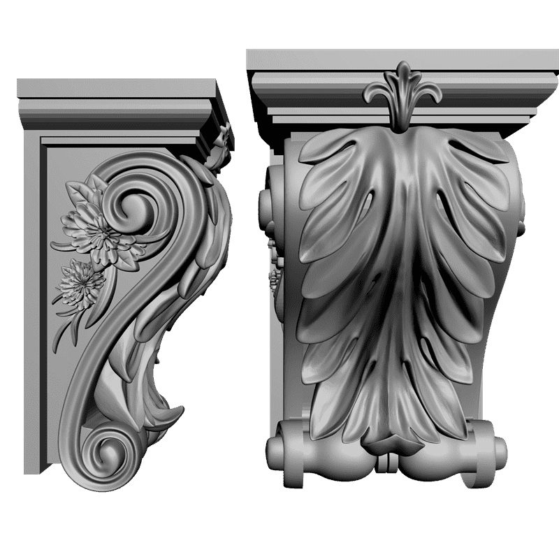 картинка Кронштейн резной D9-115 3D-STL.COM