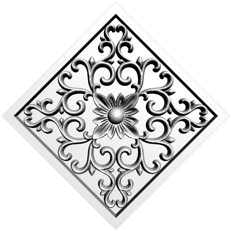 картинка Розетка резная D16-297 3D-STL.COM