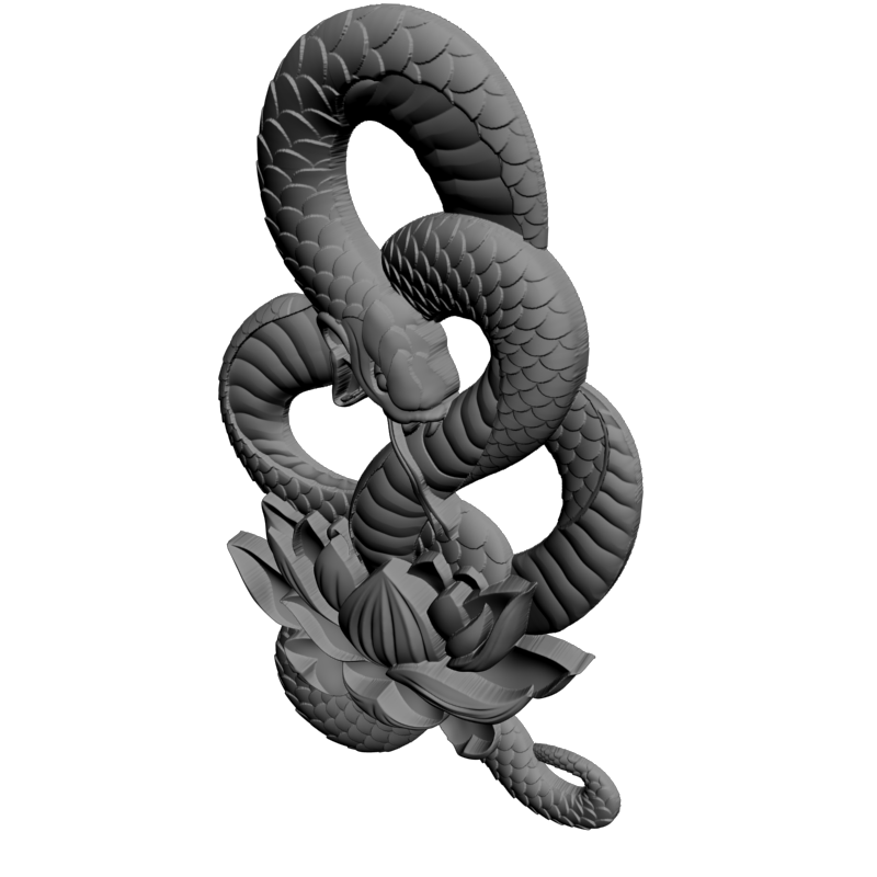 картинка Змеиный Лотос D12-649 3D-STL.COM