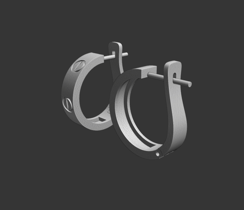 картинка Серьги cartier 3D-STL.COM