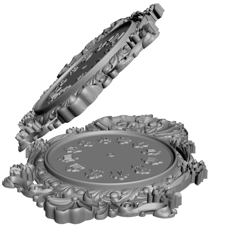 картинка Часы с ангелочками P3-110 3D-STL.COM