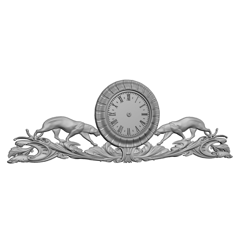 картинка Часы Волки P3-155 3D-STL.COM