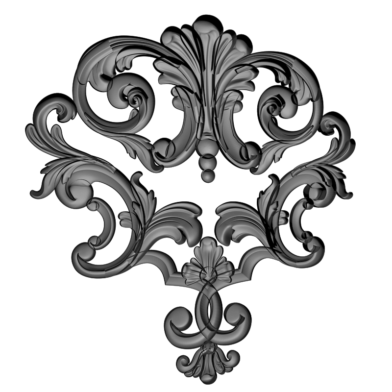 картинка Накладка декоративная рамная D10-398 3D-STL.COM