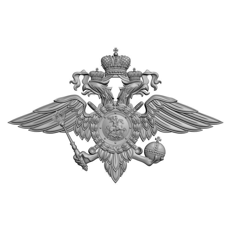 картинка Герб МВД RG1-100 3D-STL.COM