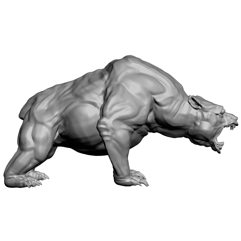 картинка Злой медведь F1-186 3D-STL.COM
