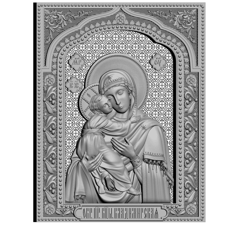 картинка Владимирская Богоматерь V3-337 3D-STL.COM