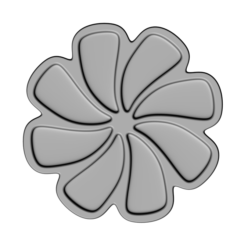 картинка Поднос цветок P4-599 3D-STL.COM