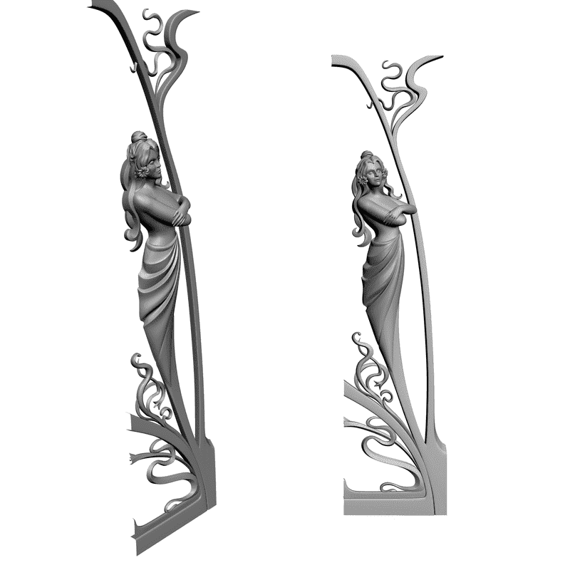картинка Девушка-цветок L1-005 3D-STL.COM