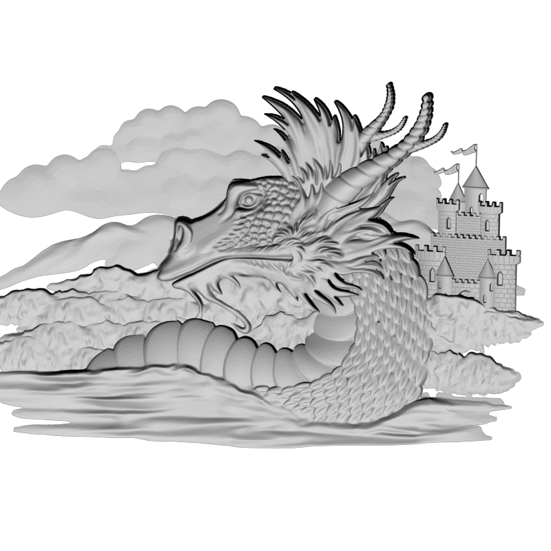 картинка Дракон D12-527 3D-STL.COM