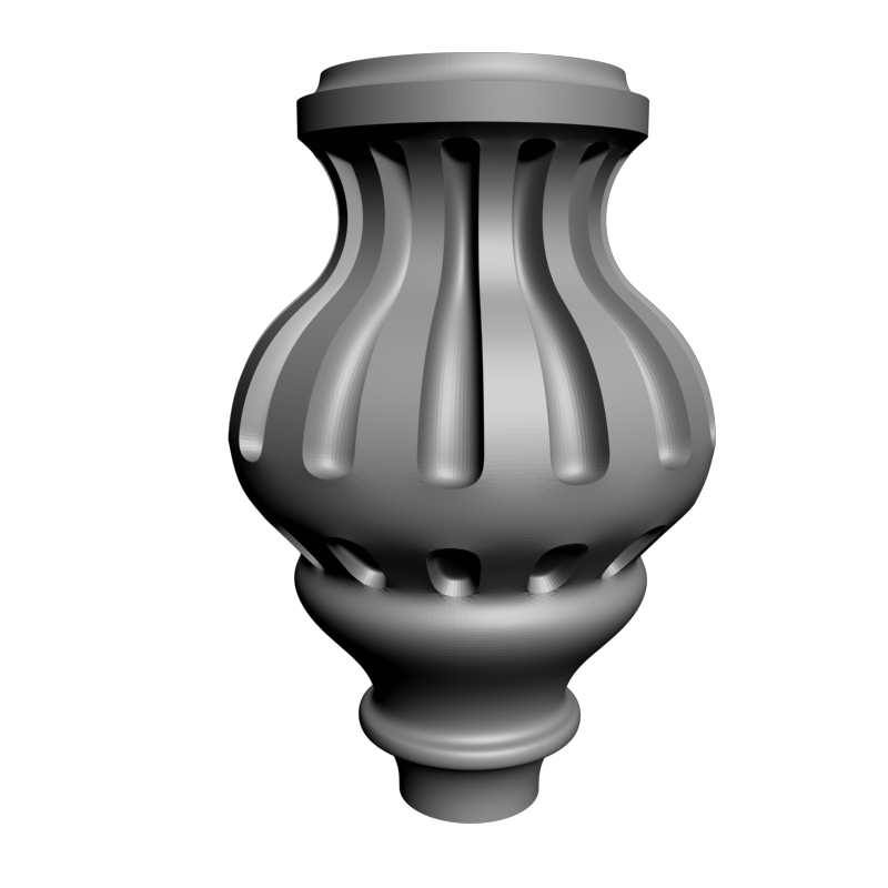 картинка Ножка мебельная резная M6-136 3D-STL.COM