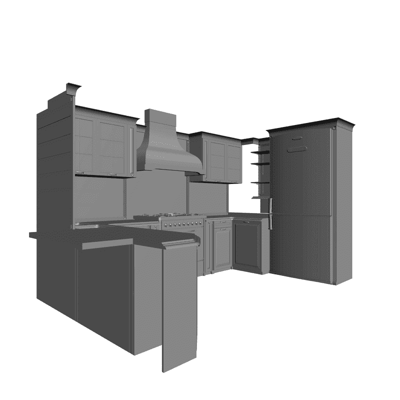 картинка Кухня M5-007 3D-STL.COM