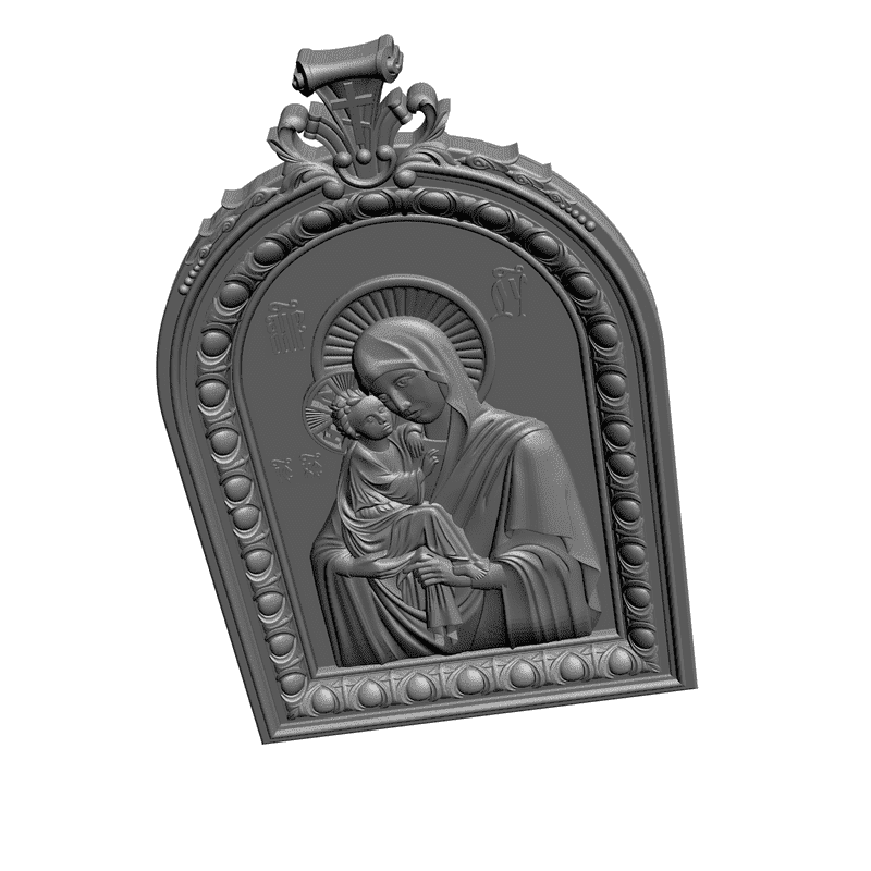 картинка Божья Матерь V3-001 3D-STL.COM