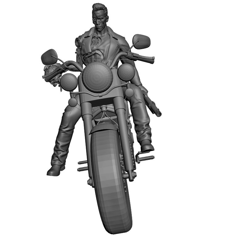 картинка Терминатор на мотоцикле L3-344 3D-STL.COM