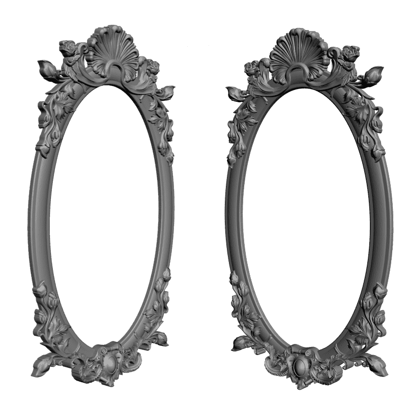 картинка Рамка овальная под зеркало D14-312 3D-STL.COM