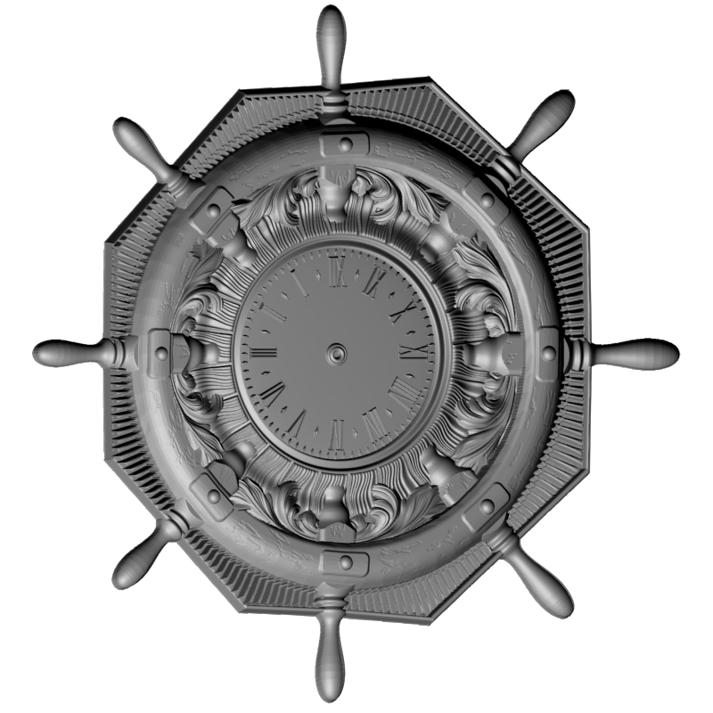 картинка Часы Штурвал P3-153 3D-STL.COM