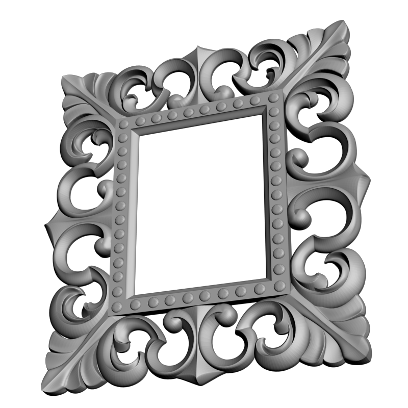 картинка Рамка резная D14-644 3D-STL.COM