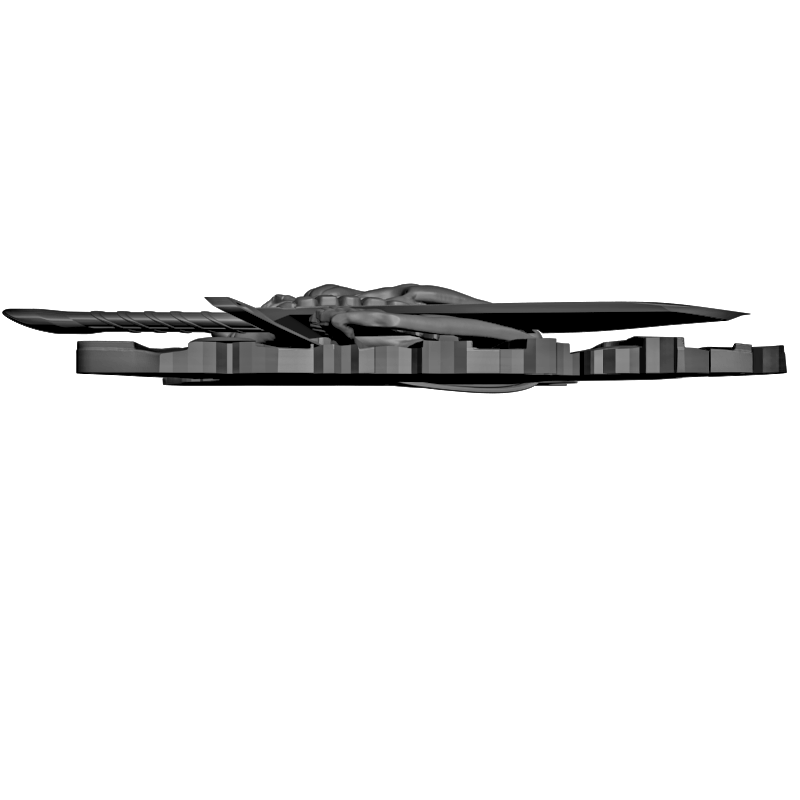 картинка Череп флаг нож P4-491 3D-STL.COM