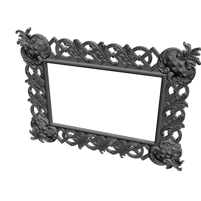 картинка Для зенкал рама резная D14-043 3D-STL.COM