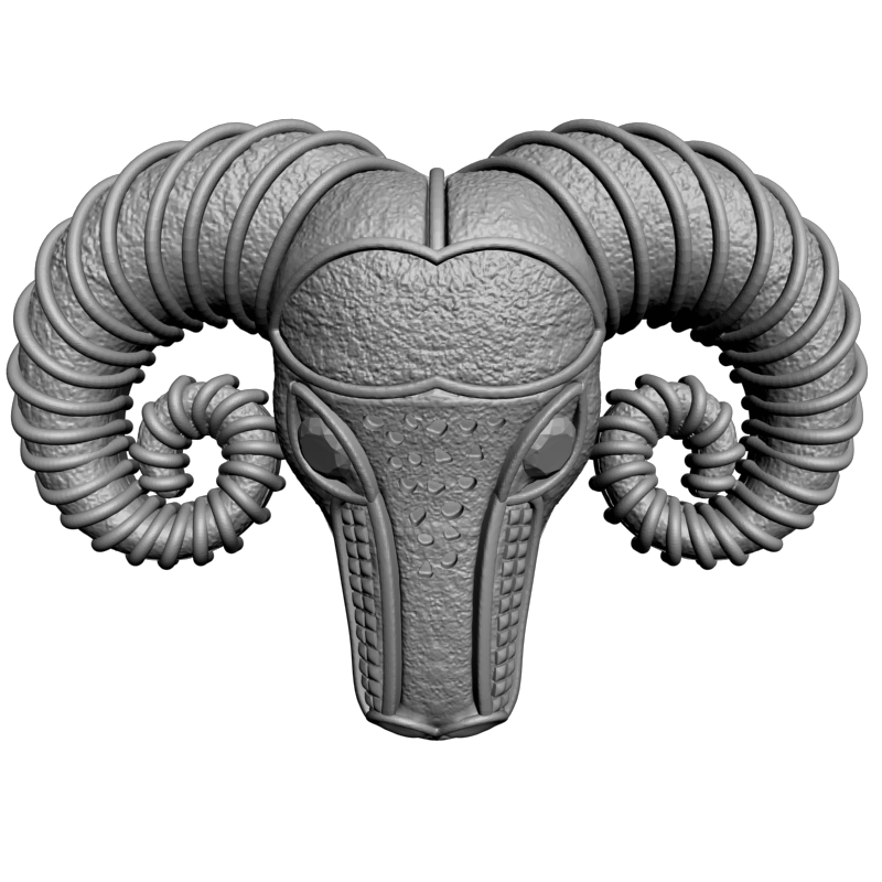 картинка Баран череп фигурка F1-298 3D-STL.COM
