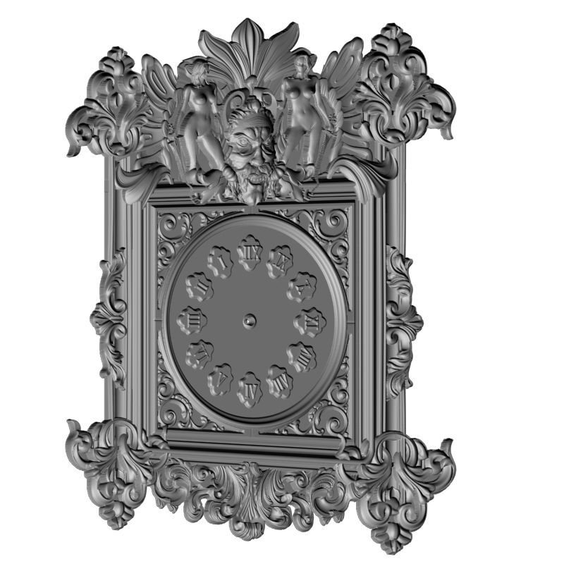 картинка Часы с девушками P3-136 3D-STL.COM