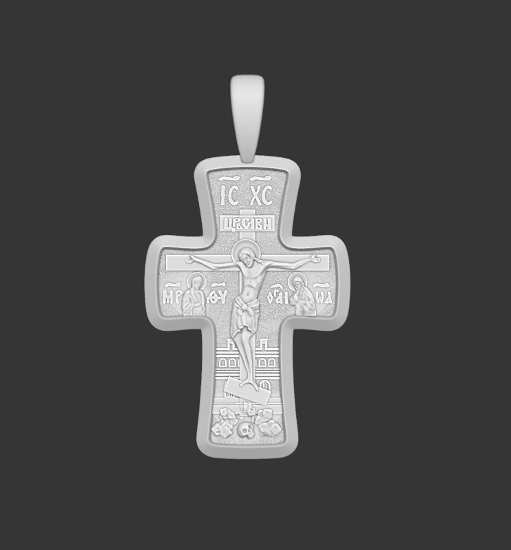 картинка Крест с распьятием средний 3D-STL.COM