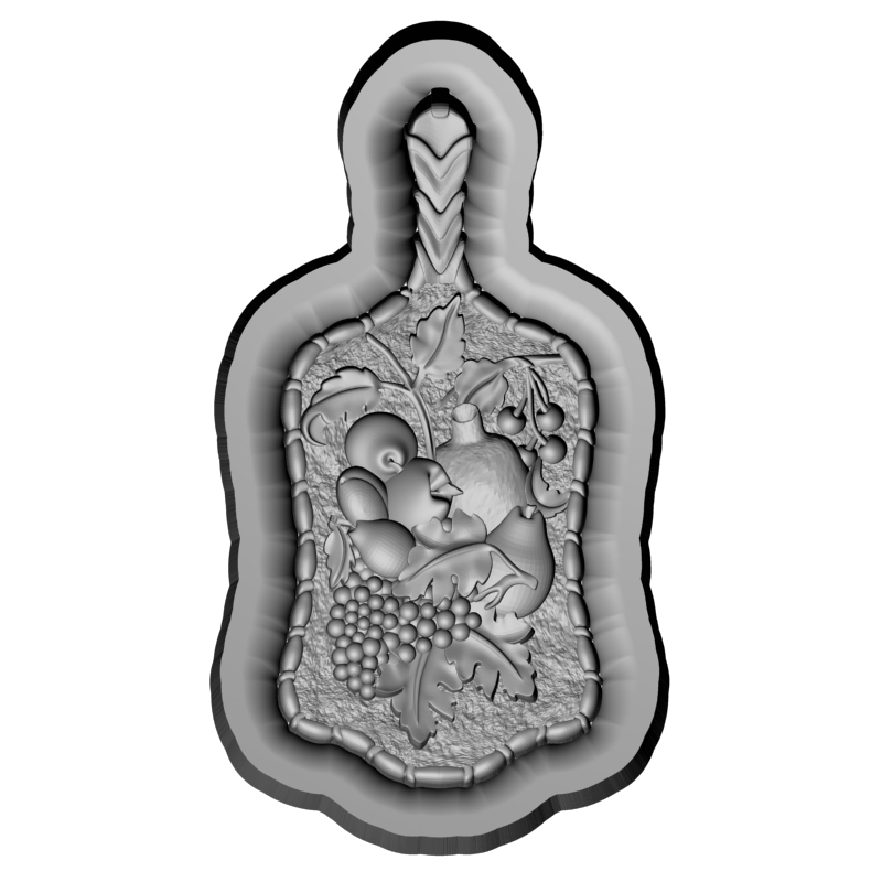 картинка Доска с фруктами P4-594 3D-STL.COM