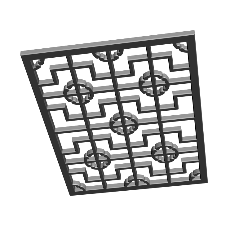 картинка Решётка декоративная прорезная D15-029 3D-STL.COM
