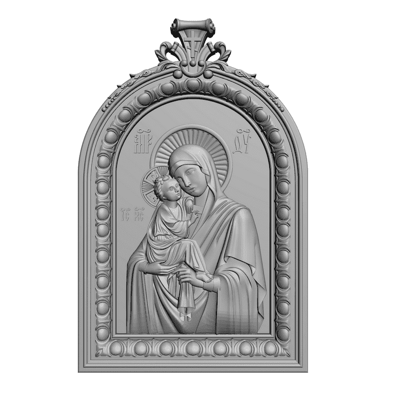 картинка Божья Матерь V3-001 3D-STL.COM