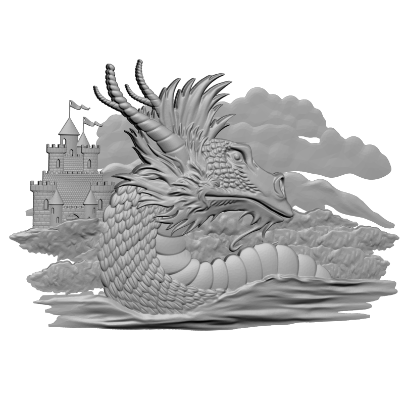 картинка Дракон D12-527 3D-STL.COM