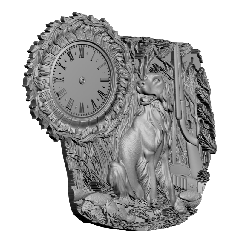 картинка Часы с собакой P3-115 3D-STL.COM