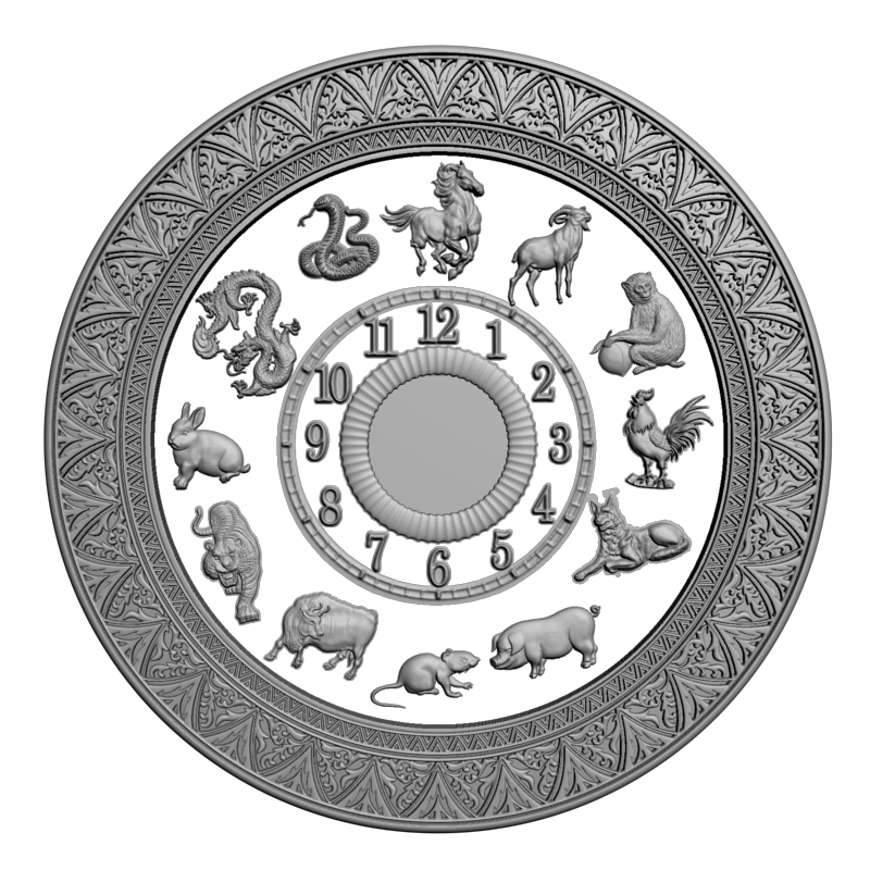 картинка Часы резные P3-184 3D-STL.COM