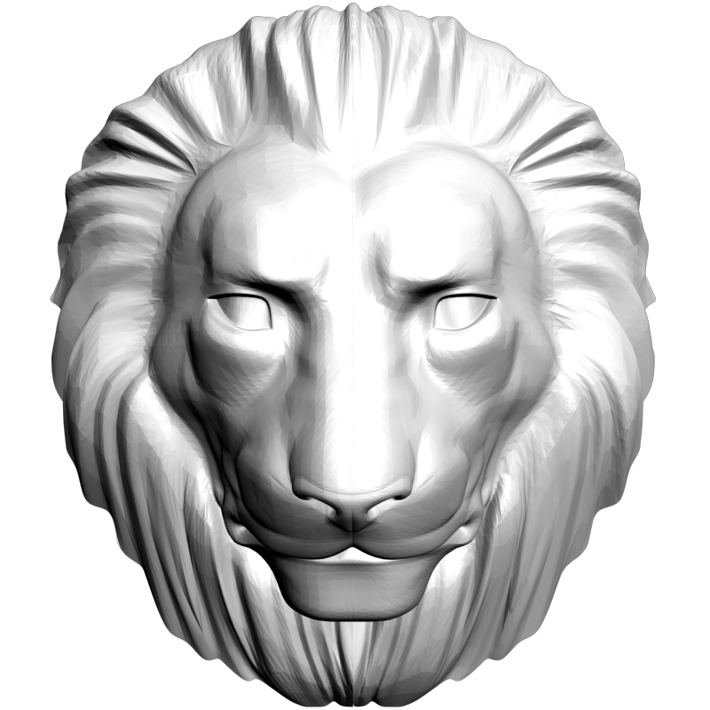 картинка Голова льва F1-214 3D-STL.COM