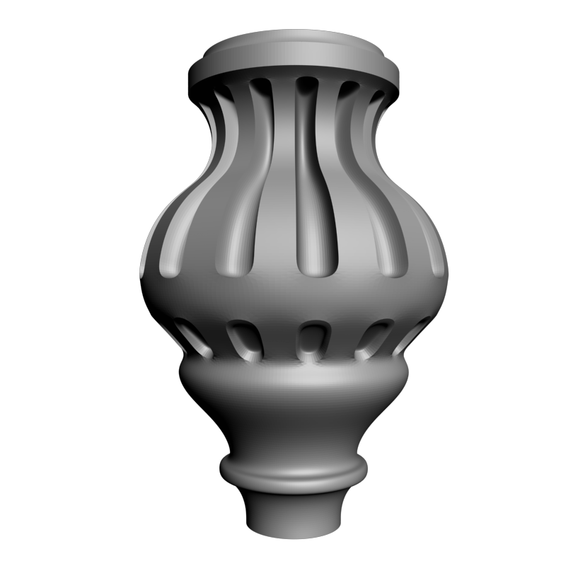 картинка Ножка мебельная резная M6-136 3D-STL.COM