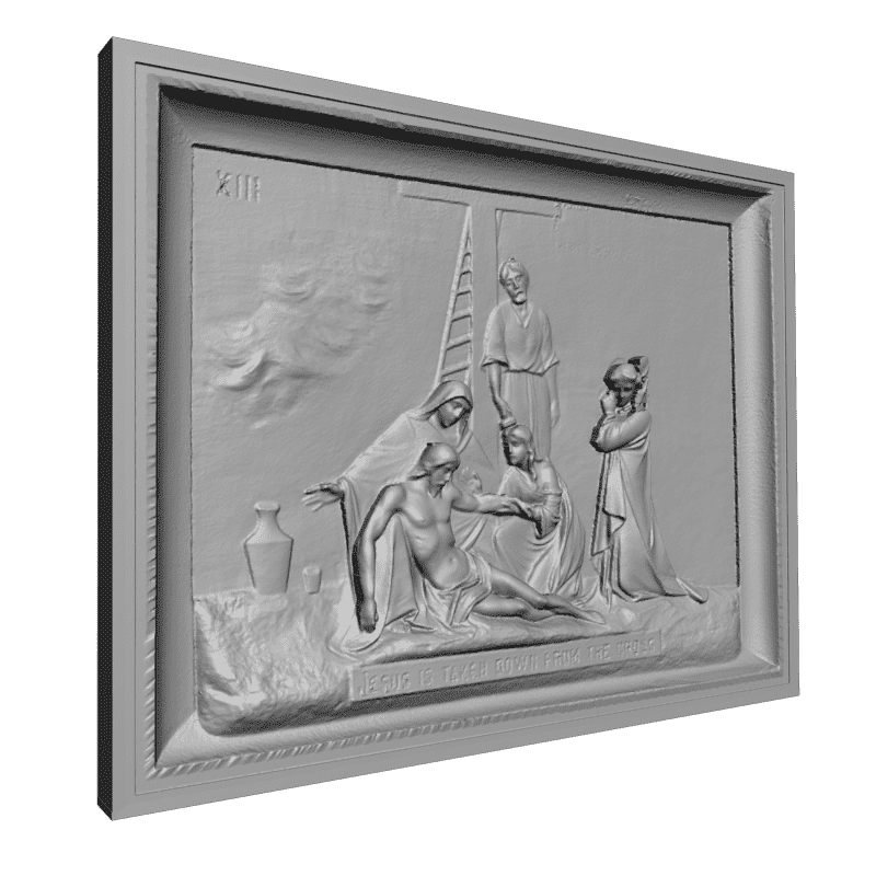 картинка Иисуса снимают с креста D12-406 3D-STL.COM